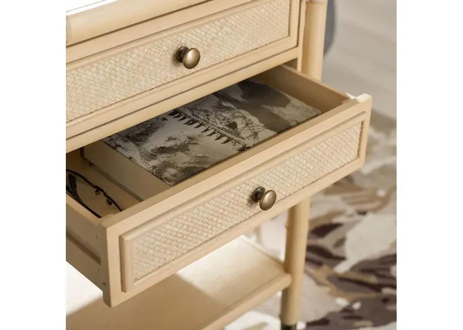 AHAB 2 DRAWER 1 SHELF ACCENT TABLE