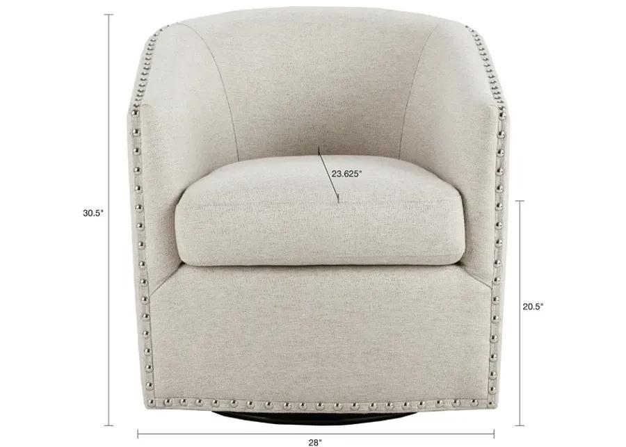 Madison Park Tyler Natural Multi Swivel Chair