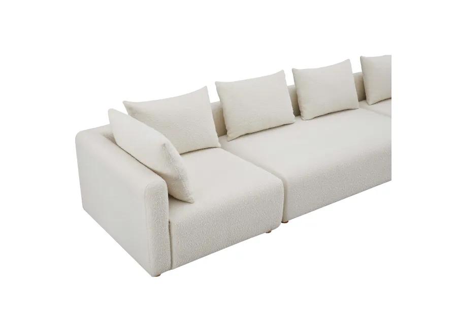 Hangover Cream Boucle 145" Long Sofa