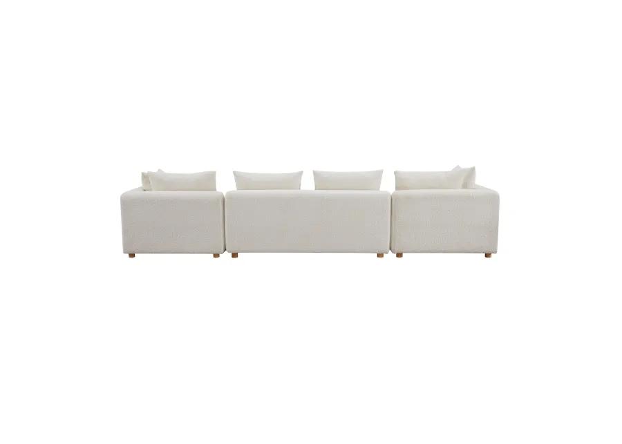 Hangover Cream Boucle 145" Long Sofa