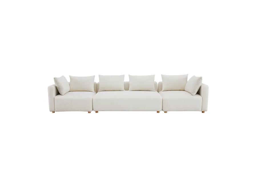 Hangover Cream Boucle 145" Long Sofa