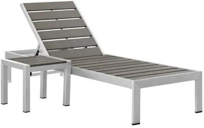 Shore 2 Piece Outdoor Patio Aluminum Set