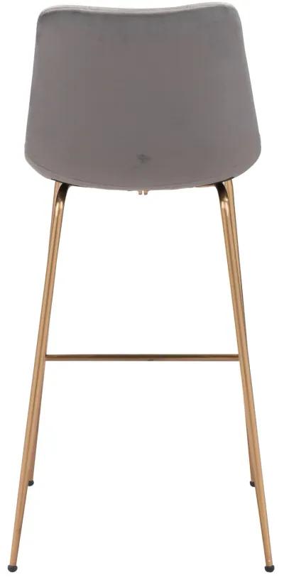 Tony Barstool Gray & Gold