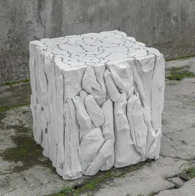 Teak Root White Bunching Cube