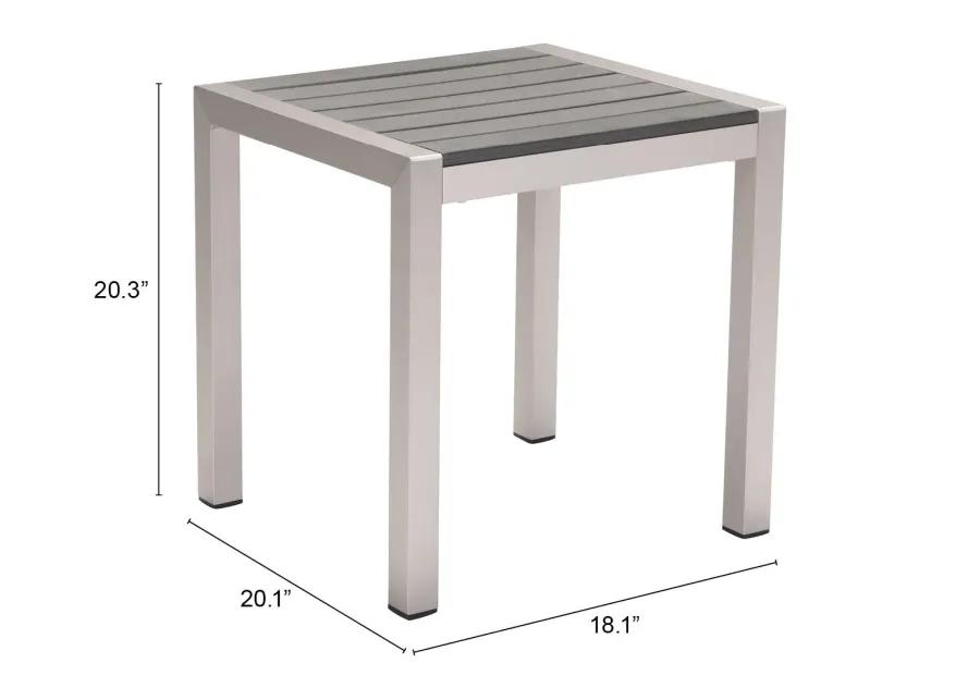 Cosmopolitan Side Table Gray & Silver