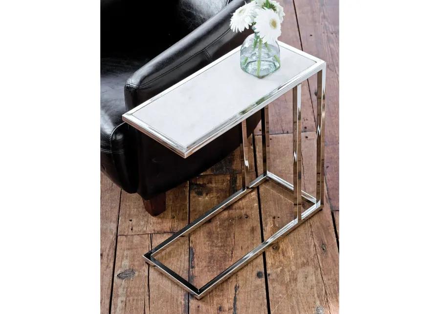 Echelon Sofa Hugger Table (Polished Nickel)