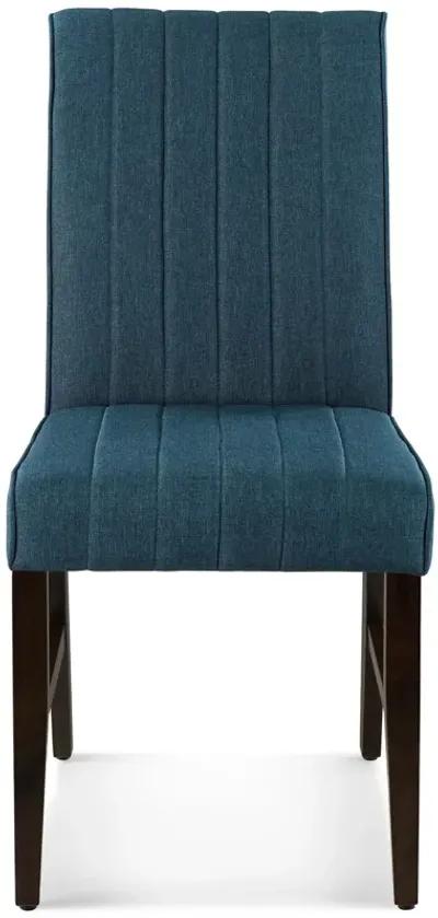 Motivate Channel Tufted Upholstered Fabric Dining Chair Set of 2