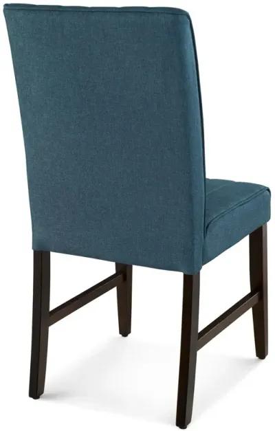 Motivate Channel Tufted Upholstered Fabric Dining Chair Set of 2