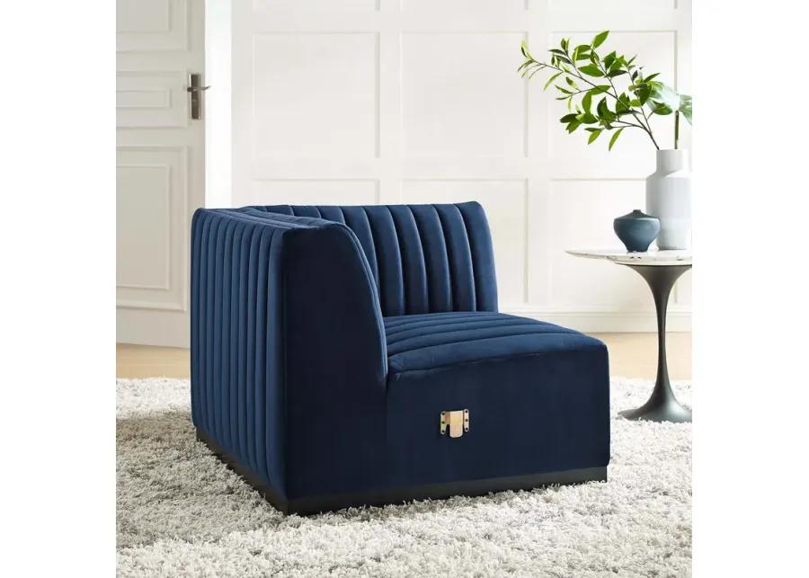 Conjure Channel Tufted Performance Velvet Right Corner Chair