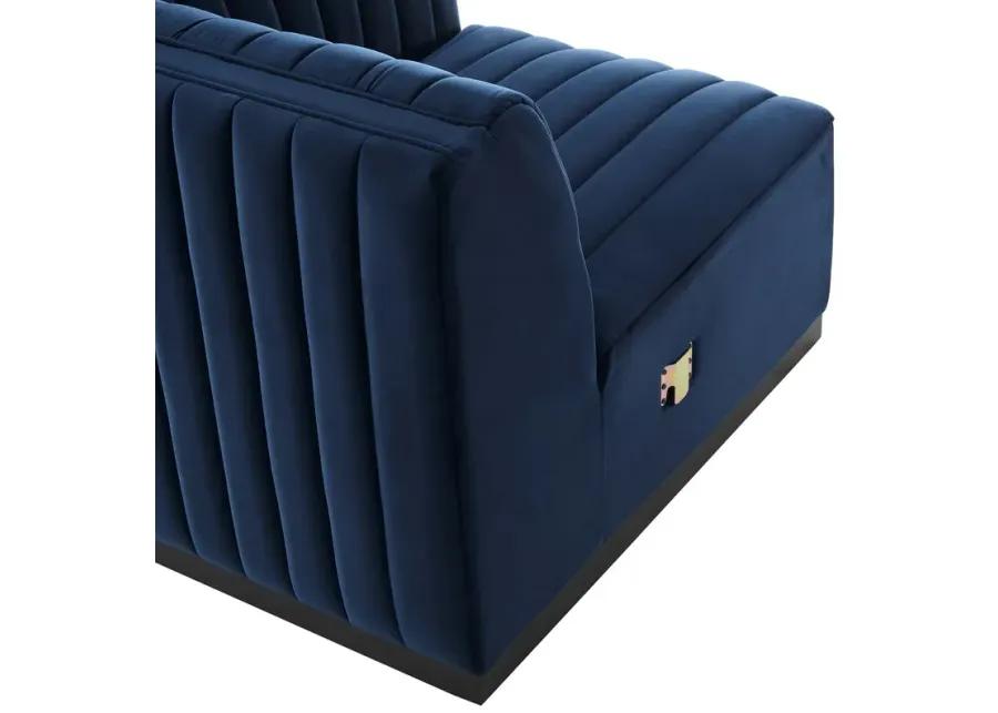 Conjure Channel Tufted Performance Velvet Right Corner Chair