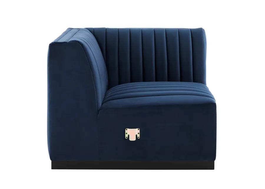 Conjure Channel Tufted Performance Velvet Right Corner Chair