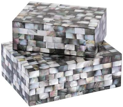 Keshi Box - Set of 2 Mother of Pearl