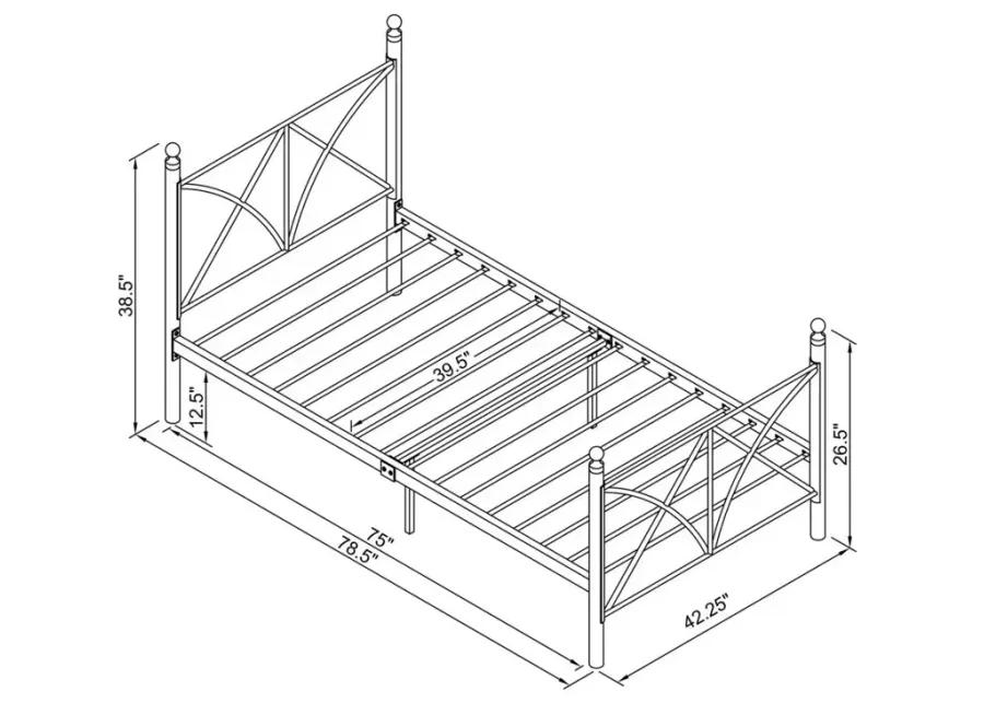 Hart Twin Platform Bed Black