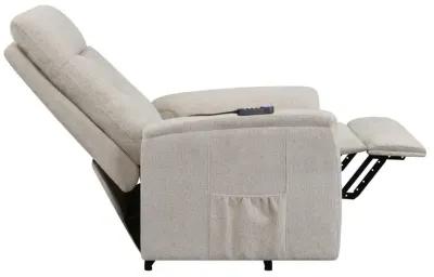 Henrietta Power Lift Recliner with Storage Pocket Beige