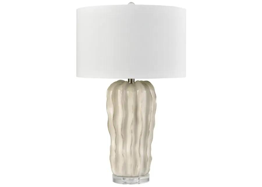 Genesee 27.5'' High 1-Light Table Lamp - White Glazed - Includes LED Bulb