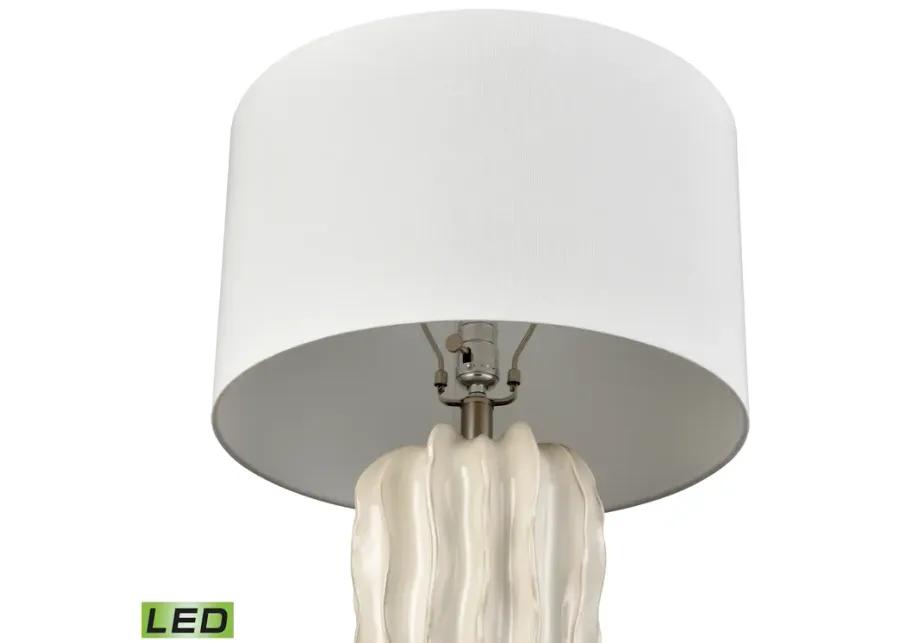 Genesee 27.5'' High 1-Light Table Lamp - White Glazed - Includes LED Bulb