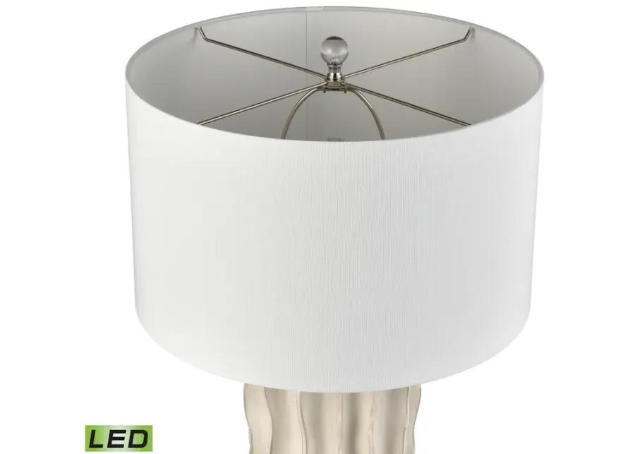 Genesee 27.5'' High 1-Light Table Lamp - White Glazed - Includes LED Bulb