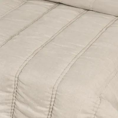 Rowen Taupe 3pc Queen Quilt Set