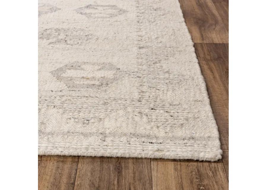 Nova Ivory  Hand Spun Wool/Cotton 9'x12' Rectangle Rug