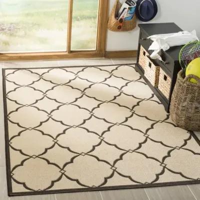 LINDEN 125 Collection LND125U-4 Creme / Brown 4' X 6'