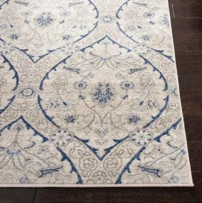 Brentwood 860 Light Grey / Blue 2' X 4' Accent Powerloomed Rug