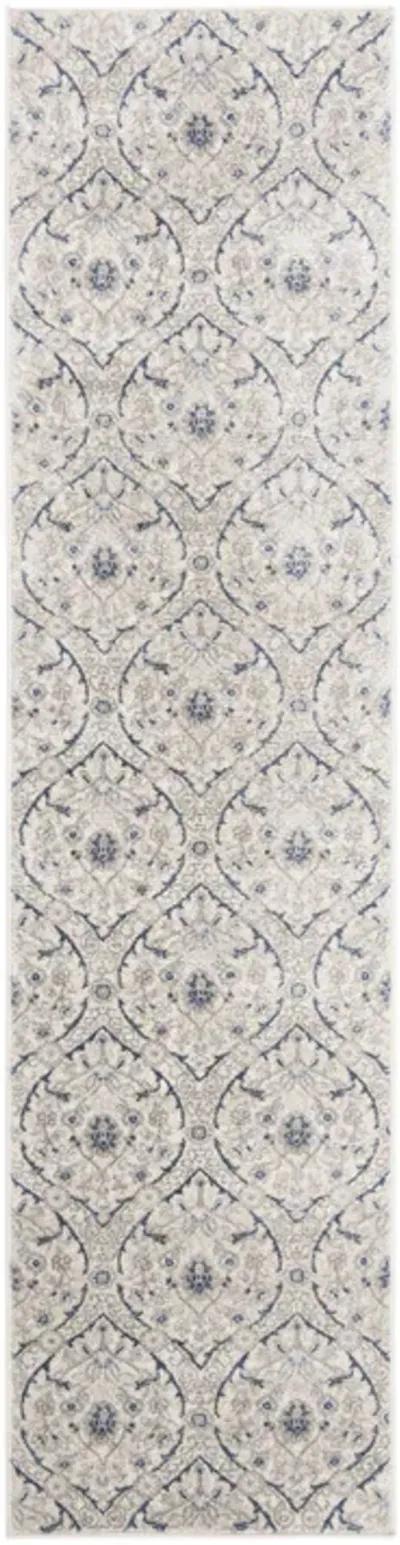 Brentwood 860 Light Grey / Blue 2' X 4' Accent Powerloomed Rug