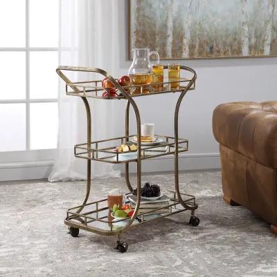 Stassi Gold Serving Cart