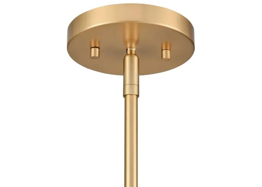 Pelham 10'' Wide 2-Light Pendant - Satin Brass with Matte White