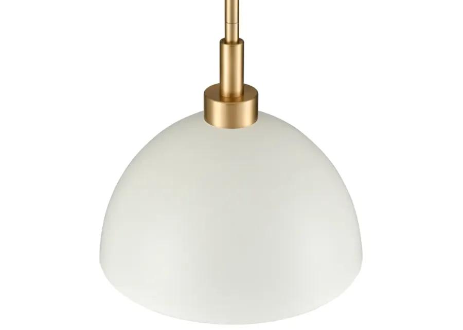 Pelham 10'' Wide 2-Light Pendant - Satin Brass with Matte White