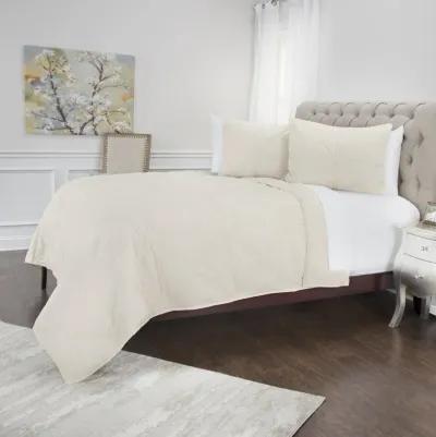 Maddux Place- Simpson Natural King Solid Natural  Quilt -  Set of 3