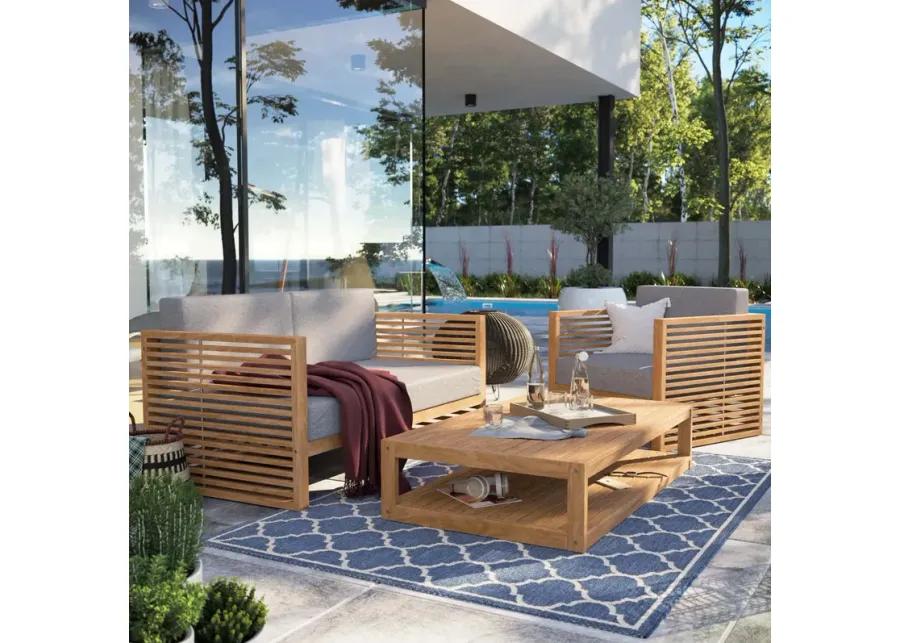 Carlsbad 3-Piece Teak Wood Outdoor Patio Set