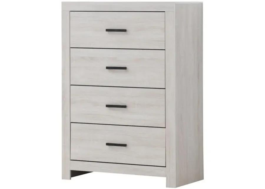 Abbie 4-Drawer Chest Coastal White