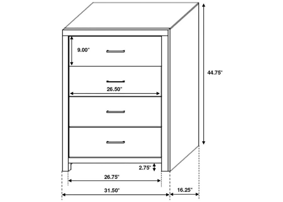 Abbie 4-Drawer Chest Coastal White