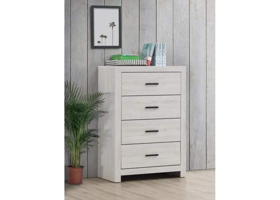 Abbie 4-Drawer Chest Coastal White