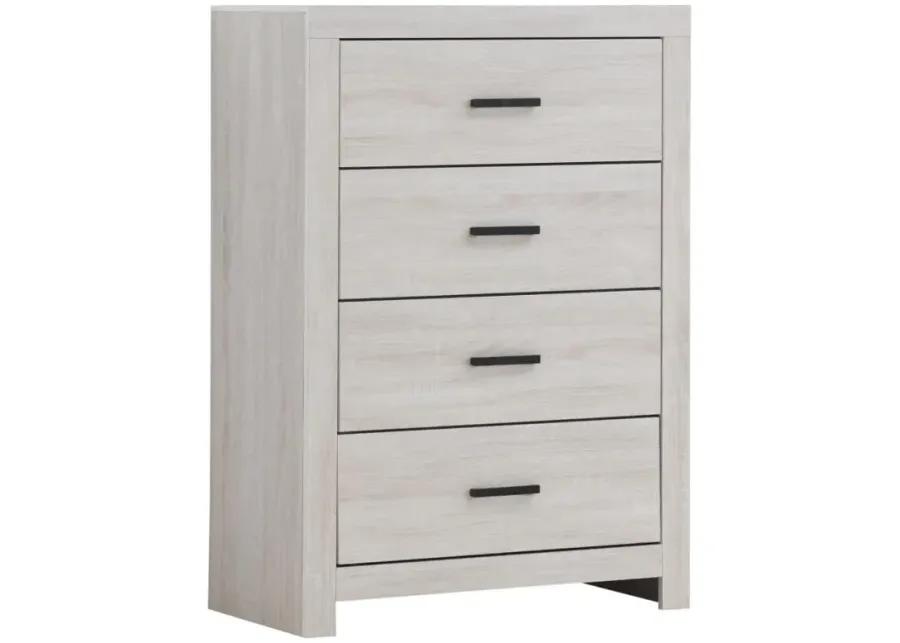 Abbie 4-Drawer Chest Coastal White