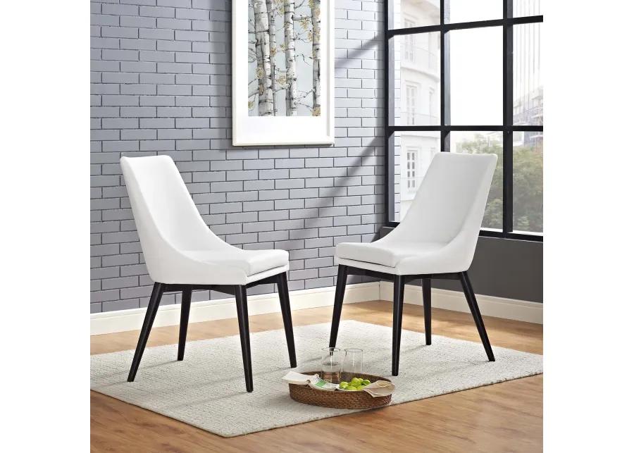 Viscount Dining Side Chair Vinyl Set of 2