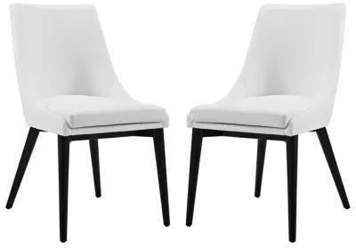 Viscount Dining Side Chair Vinyl Set of 2