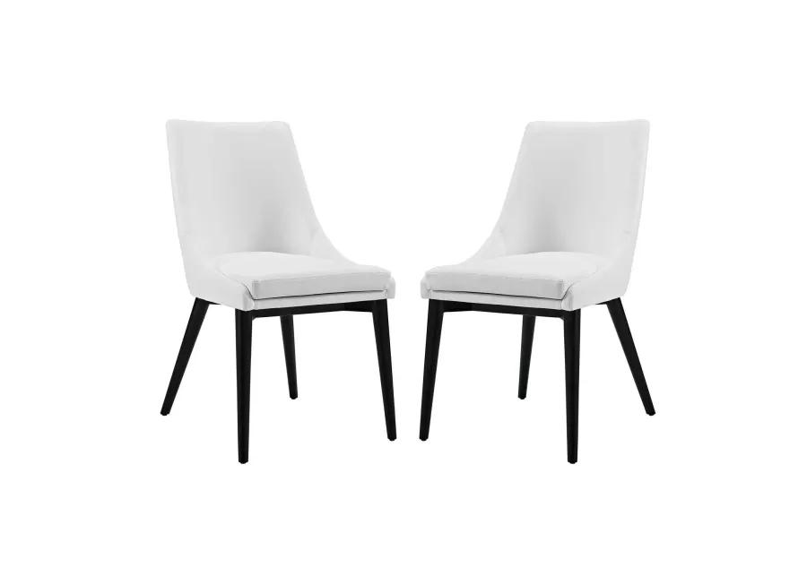 Viscount Dining Side Chair Vinyl Set of 2