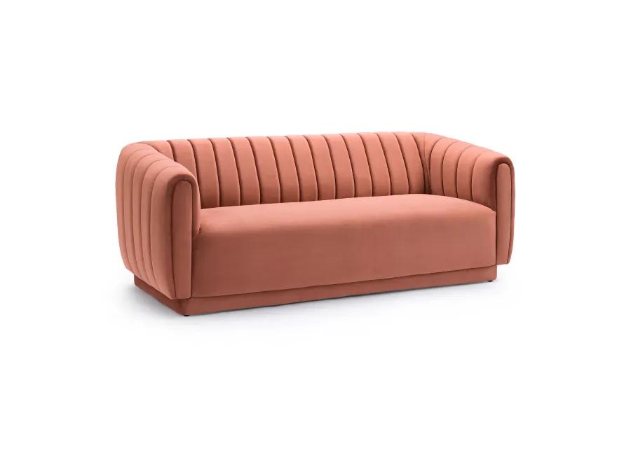 Kinsley Blush Modern Velvet Sofa 