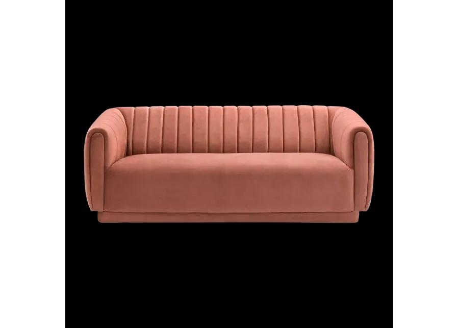 Kinsley Blush Modern Velvet Sofa 