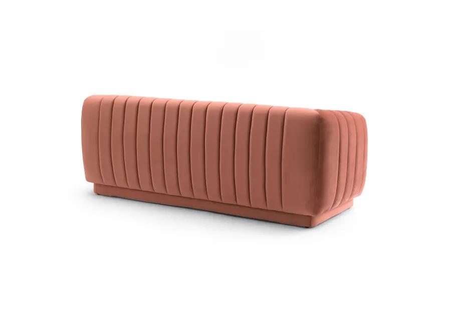 Kinsley Blush Modern Velvet Sofa 