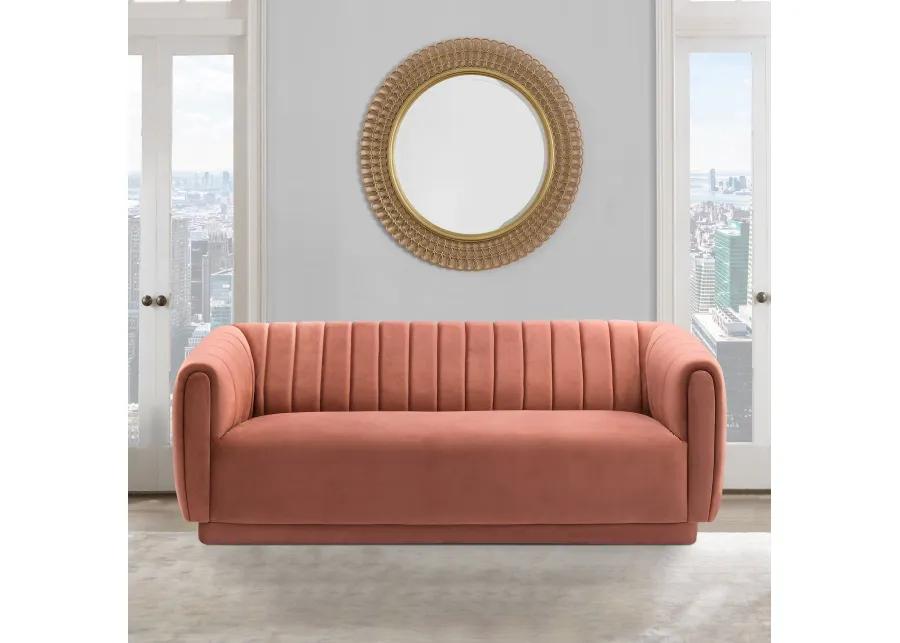 Kinsley Blush Modern Velvet Sofa 