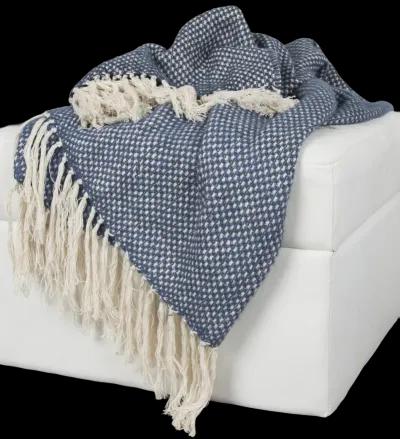 Dotted Navy Throw