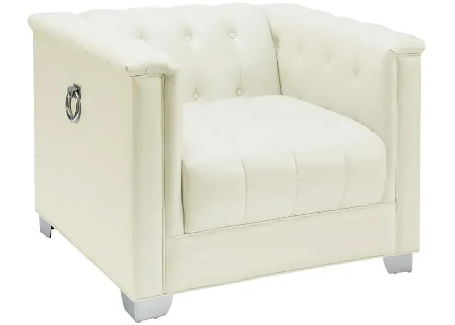 Chaviano 4-piece Upholstered Tufted Sofa Set Pearl White