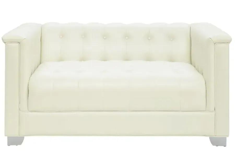 Chaviano 4-piece Upholstered Tufted Sofa Set Pearl White