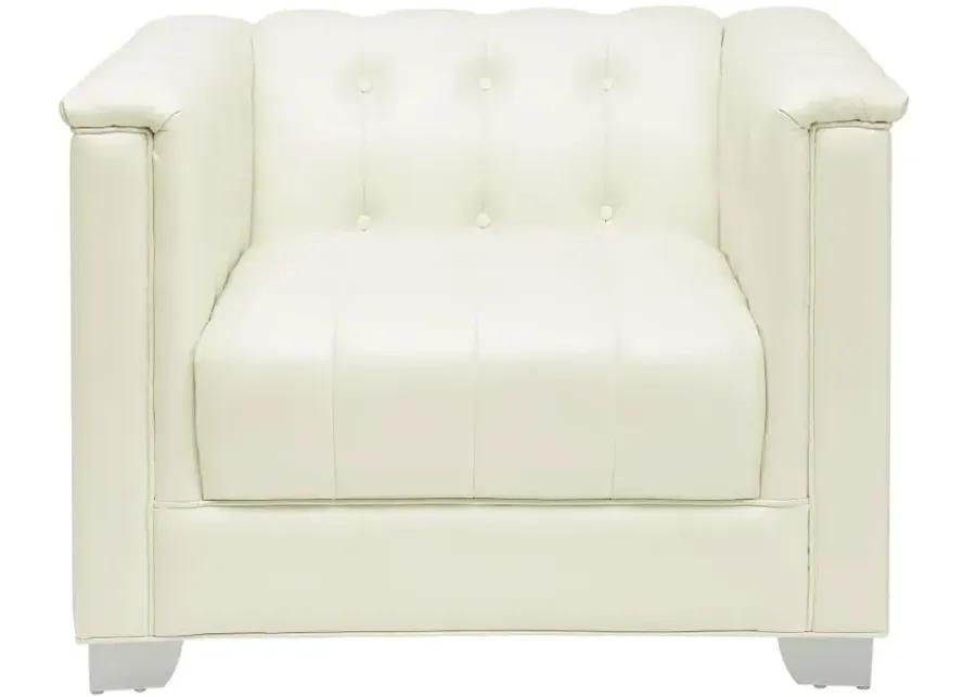 Chaviano 4-piece Upholstered Tufted Sofa Set Pearl White