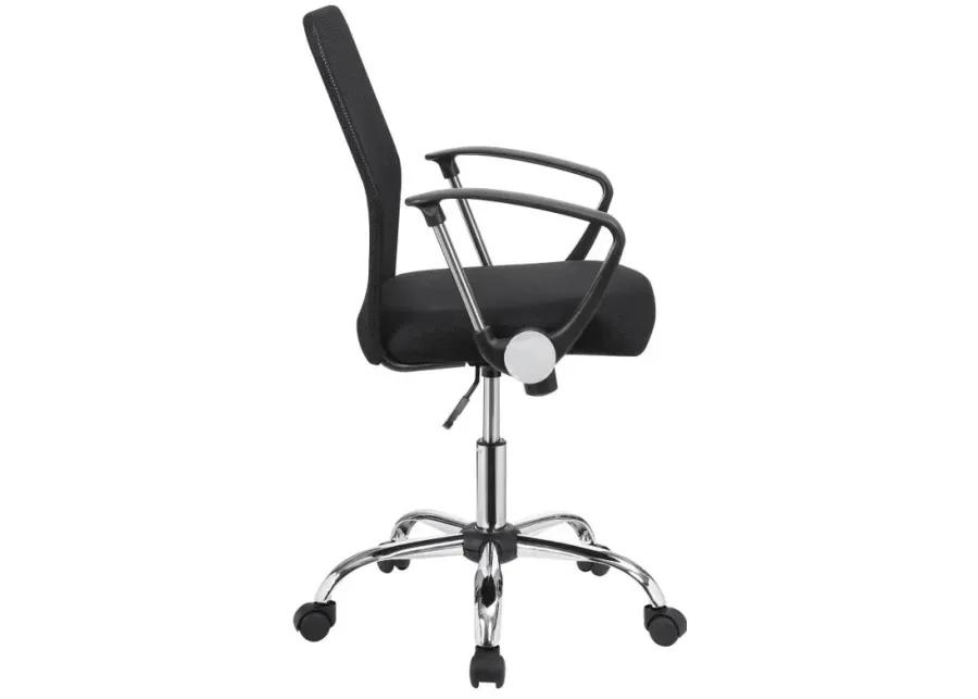 Gerta Office Chair with Mesh Backrest Black and Chrome