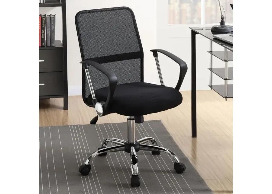 Gerta Office Chair with Mesh Backrest Black and Chrome