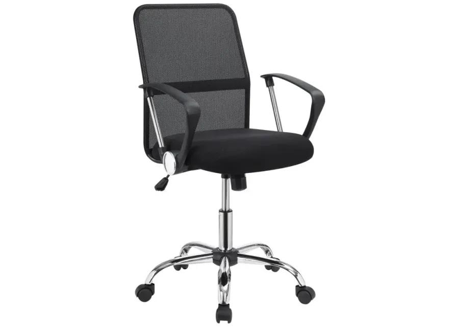 Gerta Office Chair with Mesh Backrest Black and Chrome