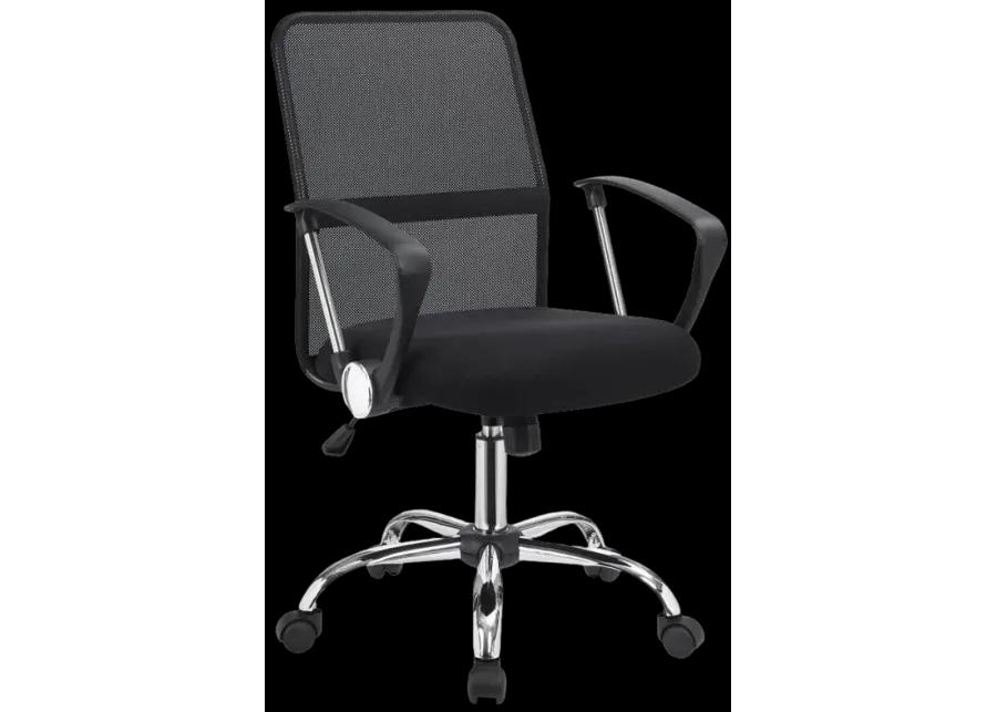 Gerta Office Chair with Mesh Backrest Black and Chrome